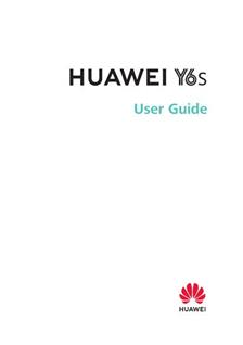 Huawei Y6s manual. Tablet Instructions.